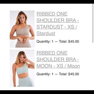 SET active ribbed one shoulder sports bra